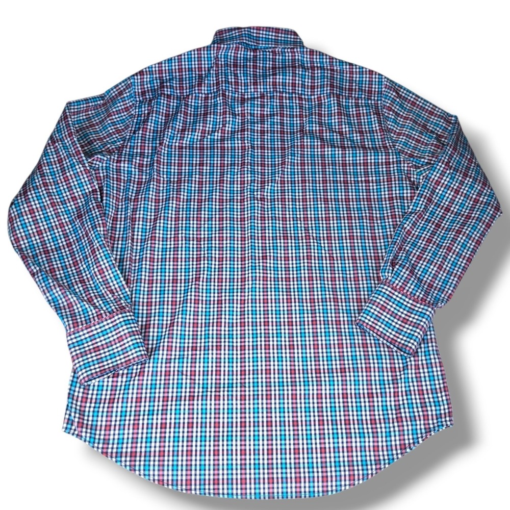 Peter Millar Summer Comfort Button Down Shirt Mens Medium Check Performance Golf - Picture 3 of 9